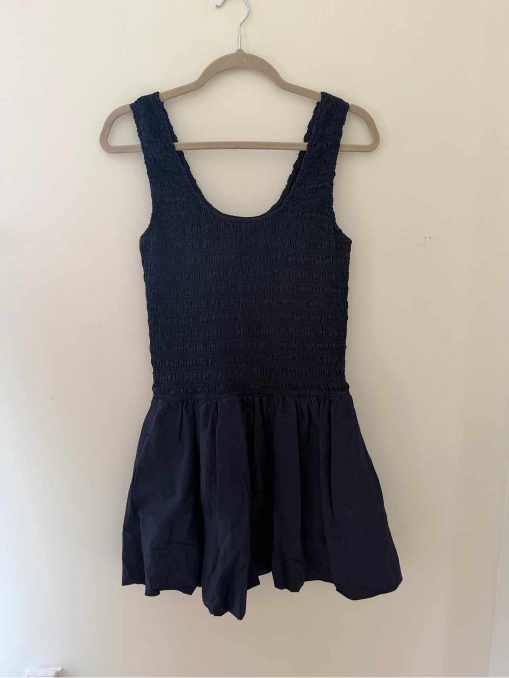 pistola Navy Smocked Tank Dress